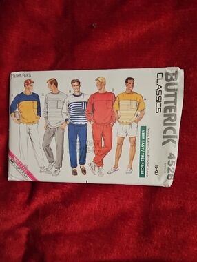 Butterick Classics Uncut Men’s Lounge Set Pattern - Sweat Top, Pants, Shorts